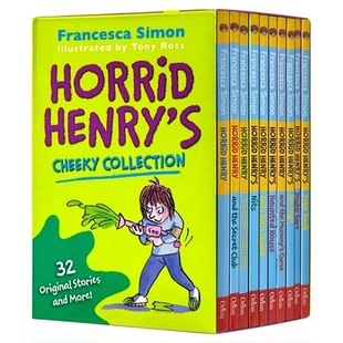 Horrid Henry's Cheeky Collection 英文原版小说 淘气包亨利10册盒装 儿童初级桥梁章节书 黑白插图幽默搞笑青少年英语课外阅读