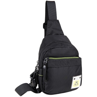 新款香港华朗迪尔男女运动休闲胸包防水牛津尼龙布时尚撞色单肩包