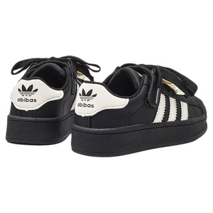 儿童板鞋2026春季新款真皮黑色女童运动鞋休闲软底轻便男童德训鞋