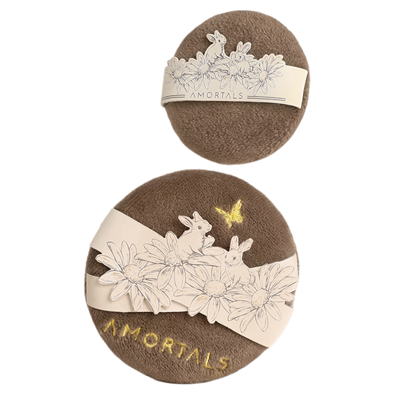 尔木萄植绒粉扑散粉扑定妆不易吃粉长短绒A