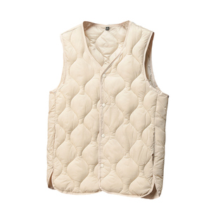 秋冬羽绒棉马甲女学生背心贴身保暖内胆内穿校服修身坎肩短款马夹