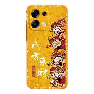 八方来财适用oppoA6手机壳A6新款保护套oppo5G液态硅胶A65G镜头全包防摔0pp0男女oppa财神爷opopa软壳外壳opa