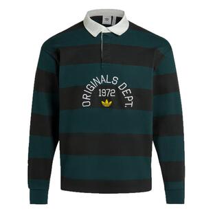 经典舒适宽松运动长袖POLO衫男装adidas阿迪达斯三叶草