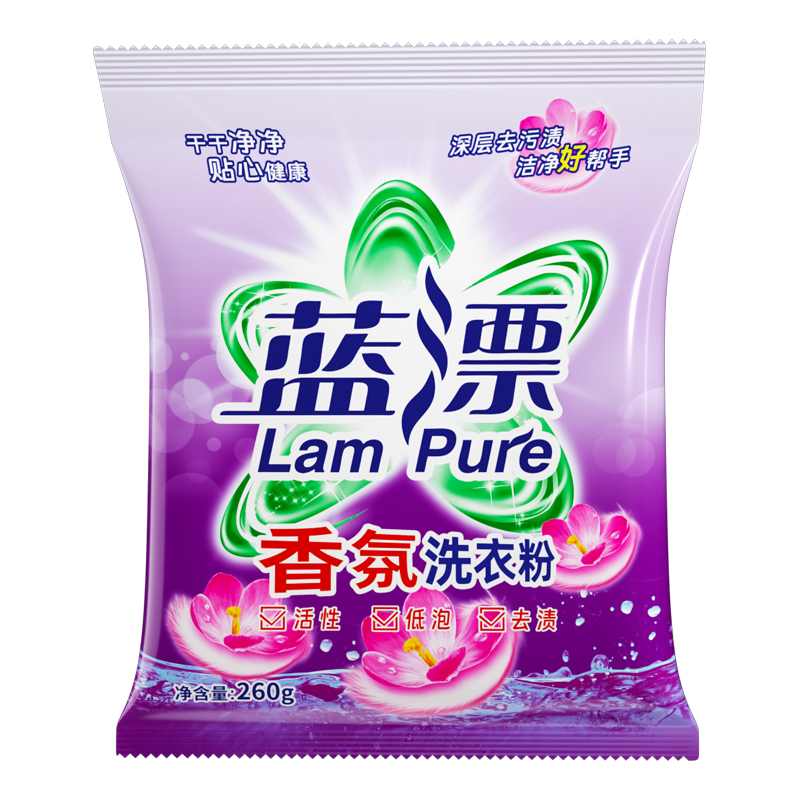 260g洗衣粉无磷不伤手家用实惠装深层洁净留香净白去渍洗衣粉袋装