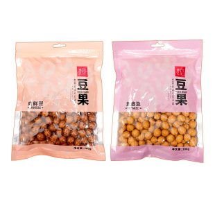 大连麦花鱼皮花生豆咸鲜豆果芥末芝麻脆皮裹衣花生仁休闲怀旧零食