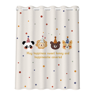 小窗户窗帘遮光2026新款免打孔安装儿童房女孩卧室飘窗遮挡帘挂帘