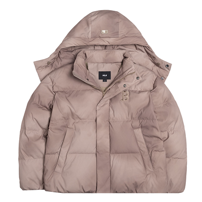 MLB情侣NY刺绣晕染风连帽羽绒服