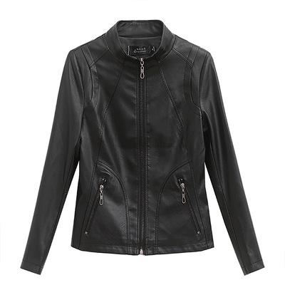 真皮皮衣女短款韩版立领显瘦外套