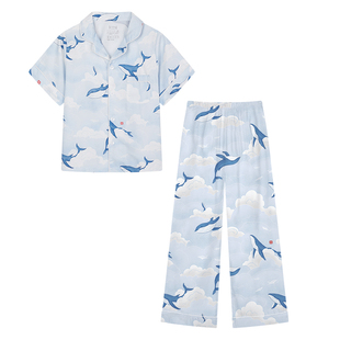 ibaby×outlast太空科技防出汗儿童睡衣短袖套装家居服宝宝抑菌