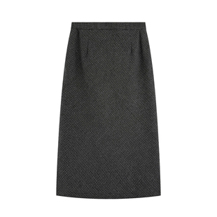 NILICO陈媚【薄雾咏叹】通勤极简直筒显瘦羊毛毛呢半身裙