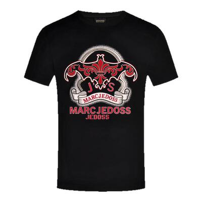 JEDOSS/爵迪斯男装夏季专柜新款经典LOGO烫钻胶印短袖T恤0450