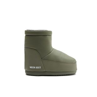 Moon Boot经典款男女同款军绿色ICON NOLACE低帮橡胶雪地靴