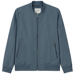 Hazzys哈吉斯春夏男装飞行员夹克肌理感外套时尚通勤休闲拉链上衣