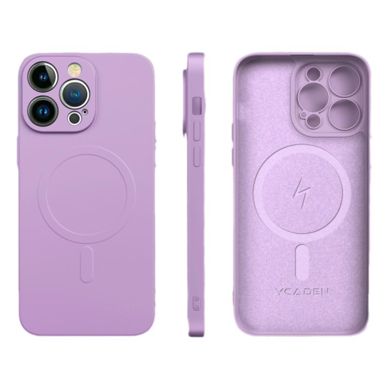 簡約純色硅膠適用蘋果14promax手機殼iPhone15保護套Magsafe磁吸殼12全包13防摔新款11無線充電男女款14plus