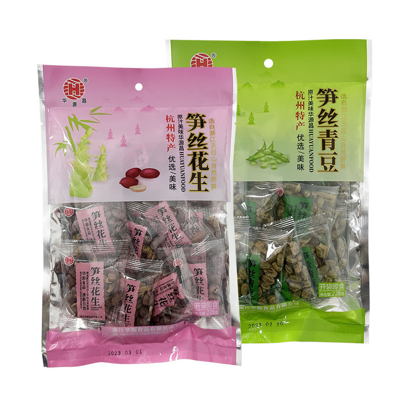 华源昌笋丝花生笋丝青豆228g袋装