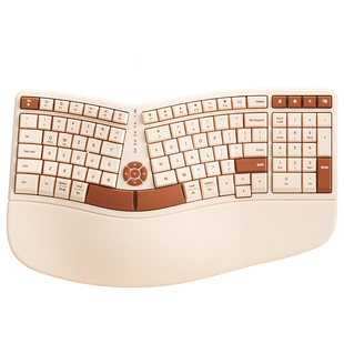 BOW航世 人体工学分体键盘鼠标女生办公无线键鼠套装台式电脑通用