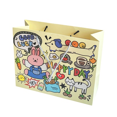 生日快乐涂鸦礼品袋ins风可爱袋