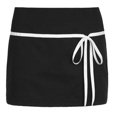 蝴蝶结绑带短款半身裙