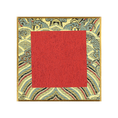 硬卡空白手写自写书法专用卡纸包边加厚斗方摆台相框熟宣宋锦宣纸日本进口金潜楮笺画心小楷文创作品 正方形