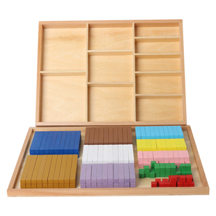 蒙台蒙特梭利蒙氏教具早教玩具感官小数数棒盒幼儿益智训练