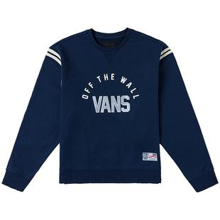 Vans范斯官方 男女情侣套头卫衣深蓝色学院风舒适圆领