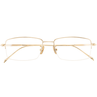 18K金眼镜架男半框 真金子眼镜架商务方框 送领导 黄金近视眼镜