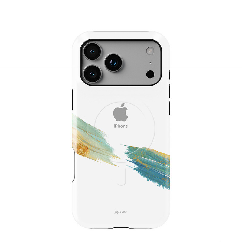 Acvoo限定磁吸magsafe·油墨笔刷夏日海洋绿iPhone17保护16适用于苹果15手机壳14防摔壳13不褪色12环保全包