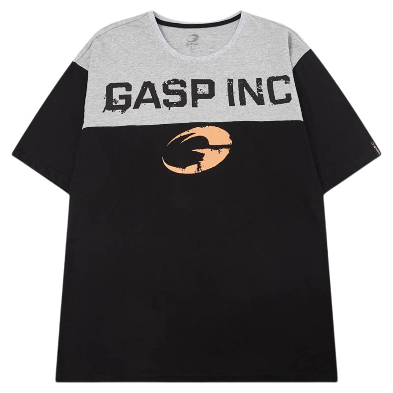 GASP拼色健身短袖袖透气运动上衣