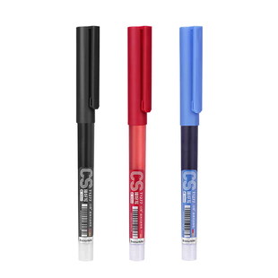 白雪直液式走珠笔CS尖红笔大容量0.5黑色刷题笔臻好写蓝色速干中性笔批改作业红色直液笔学生用考试笔T1277