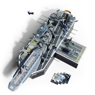 科学罐头航空母舰飞机模型儿童益智男孩女孩子玩具5-10岁生日礼物