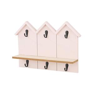 北欧简约入户玄关进门墙面装饰置物架收纳架壁挂钥匙挂钩衣帽挂架