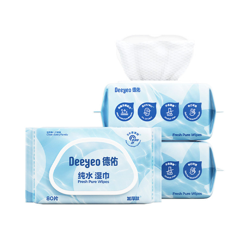 德佑加厚纯水湿巾黄金配比含水量