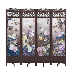 屏风隔断墙简约现代客厅中式实木折叠移动折屏办公室卧室遮挡家用