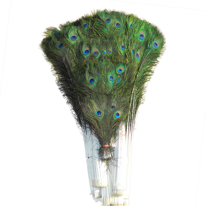特价diy饰品配件真孔雀毛 孔雀羽毛花瓶装饰90-100cm印度孔雀翎毛