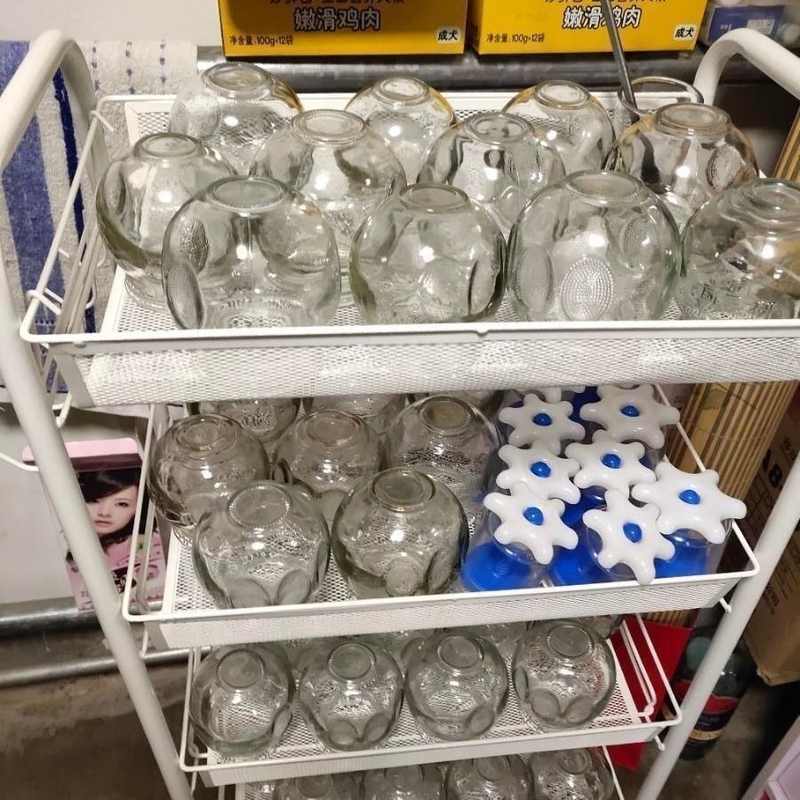 美容院专用拔火罐置物架白色洗脸盆院三层带美容店工具美容推车