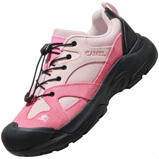 骆驼女鞋2025秋季新款户外丑萌鞋女百搭运动鞋厚底耐磨登山徒步鞋