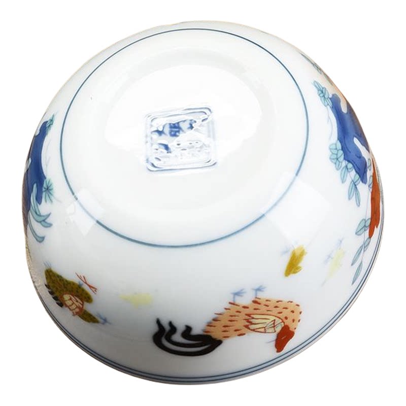 【珐琅彩仿】鸡缸杯斗彩仿古功夫茶杯陶瓷釉上彩品茗杯主人单杯