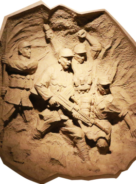 军人文化主题浮雕背景墙