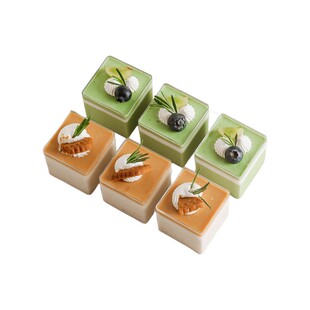 慕斯果立方杯果冻杯方形布丁一次性杯子蛋糕盒小杯九宫格透明盒子