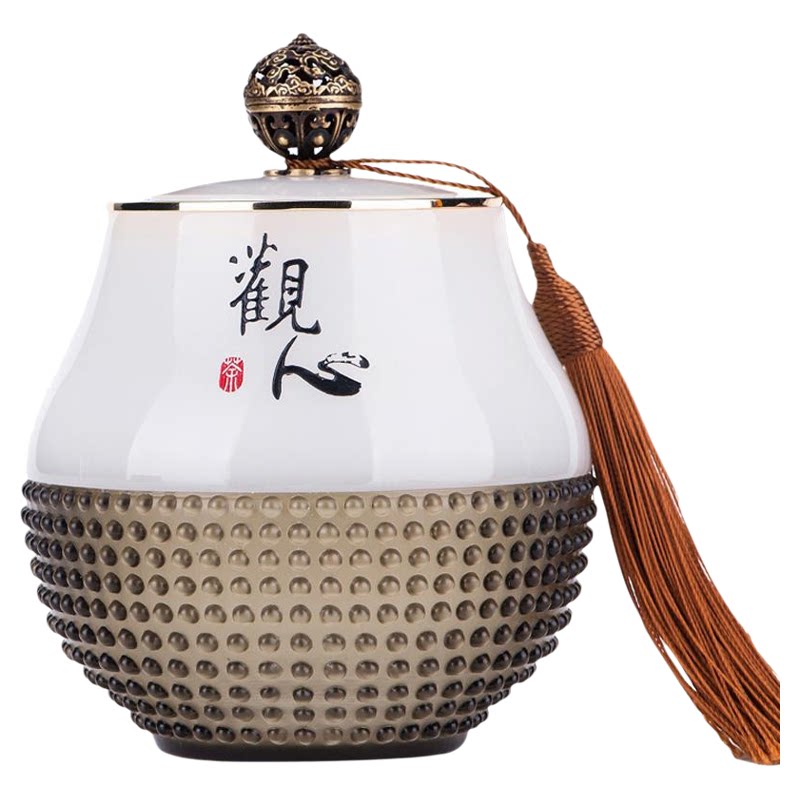 琉璃茶叶罐送客户领导开业礼品