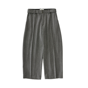 CLNIEH | 静奢SN风意大利进口VBC全羊毛面料宾霸里布飘带弯刀裤