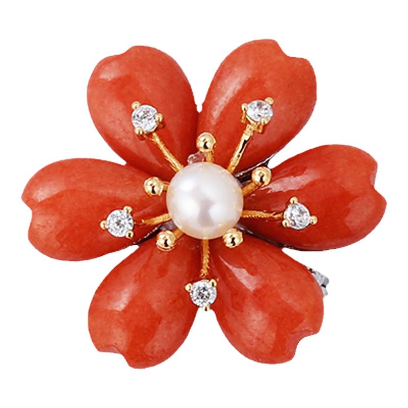 【紫罗兰正版】花子述胸针高档女精致马山玉胸花小众设计感别针潮