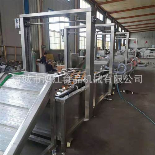 鲜玉米加工线大型 糯玉米蒸煮冷却机配套设备 黏玉米滚杠清洗机器