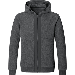 七匹狼官方正品立领开襟卫衣针织茄克冬季新款保暖透气中青年外套