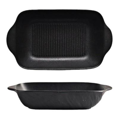 石头纹耐高温陶瓷长方烤盘