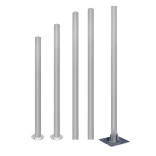 交通标志牌专用立杆镀锌钢管太阳能爆闪灯广角镜立柱镀锌管标志杆