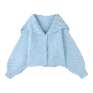 FTT Flythetruth 开衫毛衣女春季潮牌新款高级休闲短款针织衫上衣