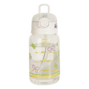 吸管水杯玻璃杯女生高颜值办公室带刻度新款2024夏天学生便携杯子