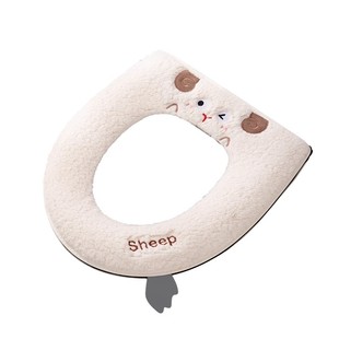 马桶坐垫家用耐脏冬季可爱加厚拉链款坐便器套圈四季通用马桶垫子