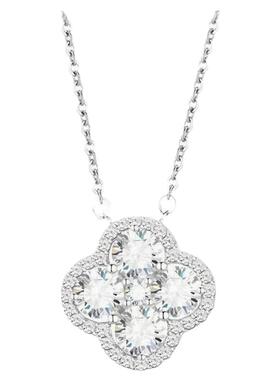 两戴幸运四叶草项链女吊坠可拆卸